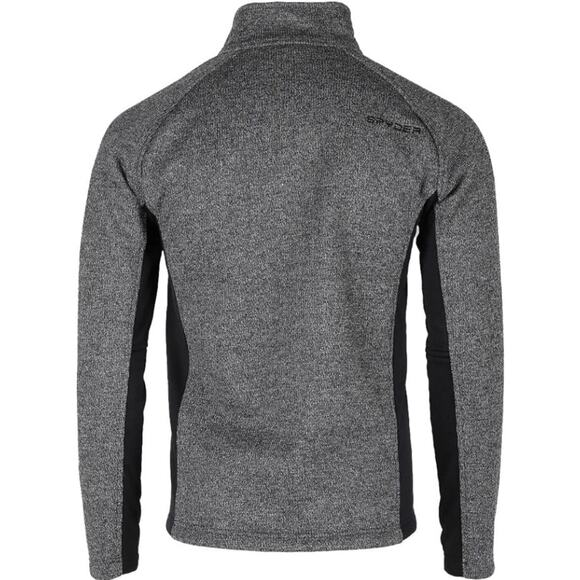 SPYDER dark gray black Outbound Stryker fleece lined 1/4 zip pullover sweater - Picture 12 of 12